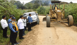 Bupati Humbang Hasundutan Tinjau Proyek Rekonstruksi Jalan Pusuk I-Parlilitan